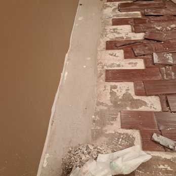 Birds Build Nests - Tile floor edge removal and replace. (Before) - Handyman Near Me Birds Build Nests - Tile floor edge removal and replace. (Before) - Handyman Near Me