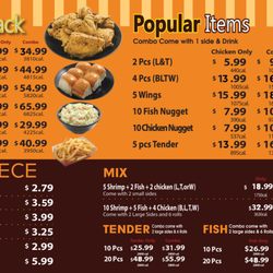 Louisiana Fried Chicken - Bucket pack and other item menu