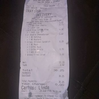Sonic Drive-In - Receipt - Burgers Near Me - HEMET, California Sonic Drive-In - Receipt - Burgers Near Me - HEMET, California