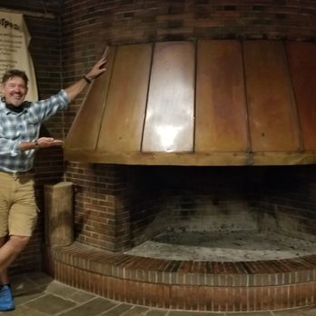 Flatbread Company - Tim with copper canopy that his Dad built in the 1950's! - Pizza Near Me - North Conway, New Hampshire Flatbread Company - Tim with copper canopy that his Dad built in the 1950's! - Pizza Near Me - North Conway, New Hampshire