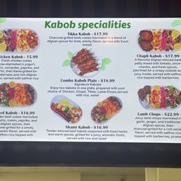 All Afghan delight and food menu. All Afghan delight and food menu.