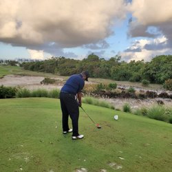 Bon Voyage by Barbour - My dad playing golf in the DR the morning AFTER Carla ensured he and my mom arrived safely.