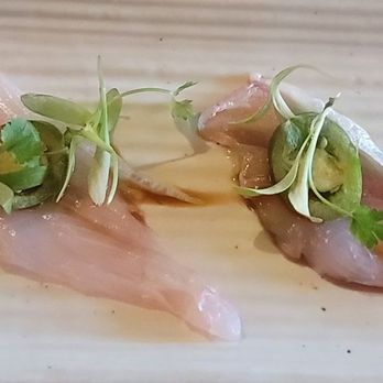Ichijiku Sushi - Kanpachi Jalapeño Crudo - Sushi Bars Near Me - Houston, Texas Ichijiku Sushi - Kanpachi Jalapeño Crudo - Sushi Bars Near Me - Houston, Texas