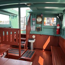 Historic Plover Passenger Ferry - Inside the Plover, seats 17 passengers