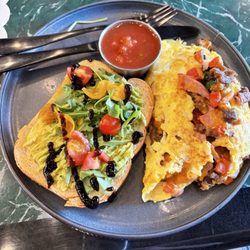 The Grainery - Avocado toast and a three egg omelette