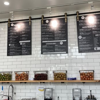 Main Squeeze Juice - Juice station, menu boards - Juice Bars & Smoothies Near Me - New Orleans, Louisiana