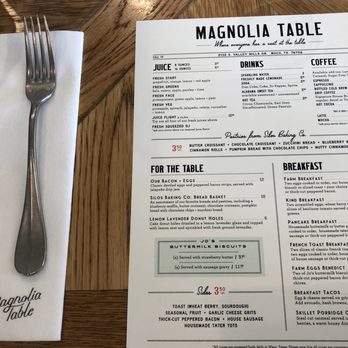 Magnolia Table - Menu - Breakfast & Brunch Near Me - Waco, Texas Magnolia Table - Menu - Breakfast & Brunch Near Me - Waco, Texas
