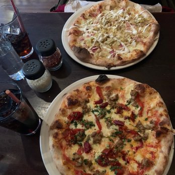 RedRocks Columbia Heights - Red rocks sausage pizza, chicken pancetta ranch pizza (added artichoke) - Pizza Near Me - Washington, DC, District of Columbia