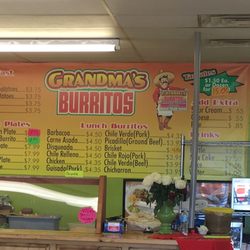 Grandma's Burritos - Menu