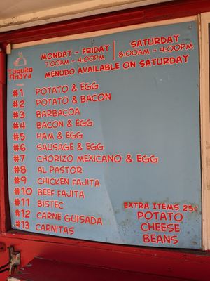 Menu photo 2 Taquito Anaya Austin, TX
