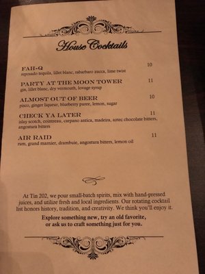 Menu photo 5 Tin 202 Morgantown, WV