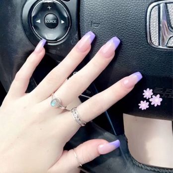 Mani Q Spa - lavender spring nails! - Nail Salons Near Me - Wilmington, North Carolina