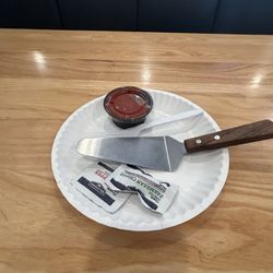 Luigi's Pizza - Plate and silverware