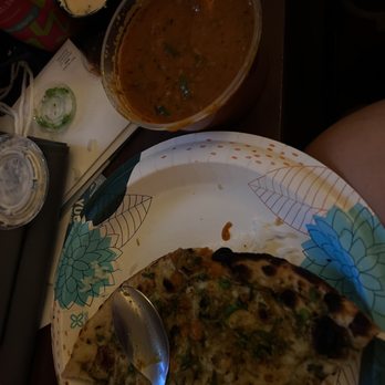 Chaat Bistro - Ordered to go. Got paneer, chicken tikka masala, samosa, garlic pesto naan, garlic naan, and plain naan. - Indian Near Me - Sacramento, California