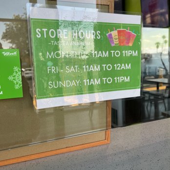 Tastea - Hours of Operation - Coffee & Tea Near Me - Anaheim, California Tastea - Hours of Operation - Coffee & Tea Near Me - Anaheim, California