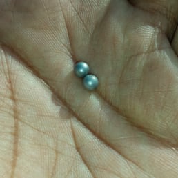 Metal BB'S found around the entrance of the kiddie part of Park.  Found numerous ones.  Cam lead to slips.  Be careful.