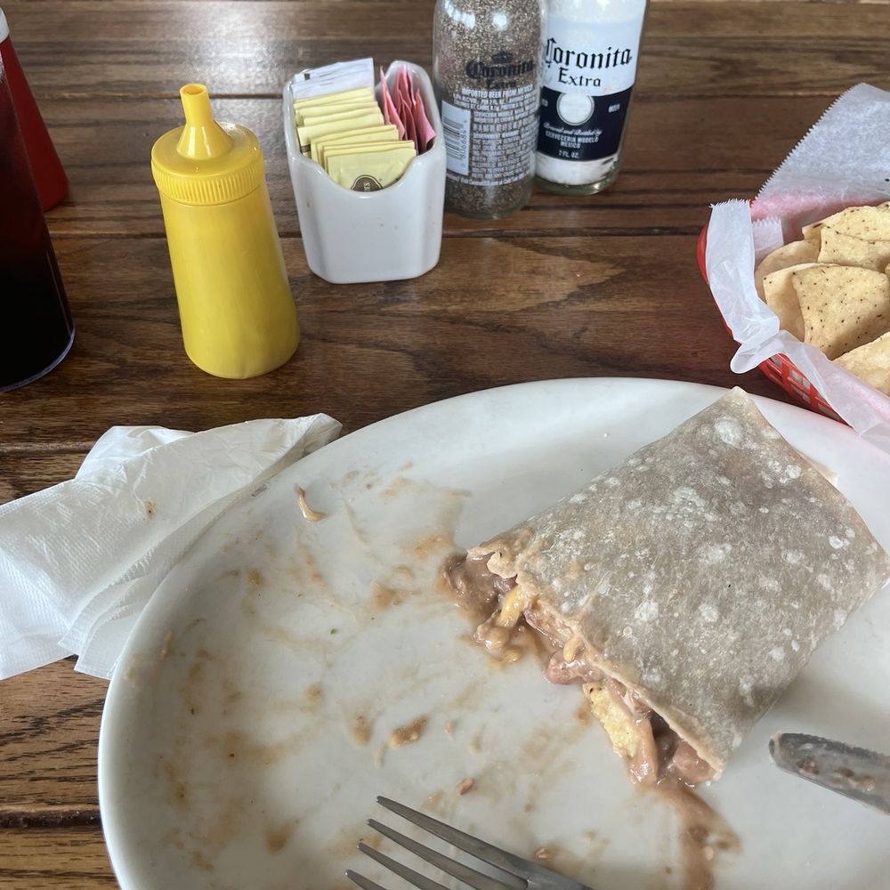 Bean and cheese burrito.