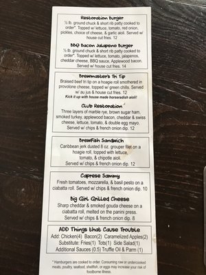 Menu photo 7 Restoration Brew Worx Delaware, OH