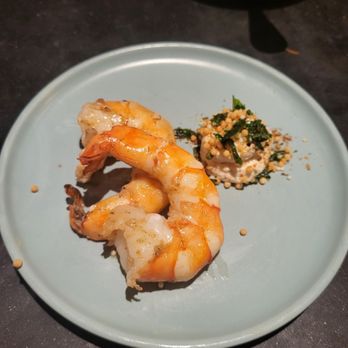 Trust - Prawns with a miso sauce, rice puffs, and seaweed - Tapas/Small Plates Near Me - Santa Ana, California Trust - Prawns with a miso sauce, rice puffs, and seaweed - Tapas/Small Plates Near Me - Santa Ana, California