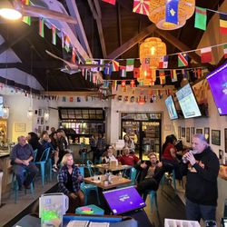 Karaoke Tuesdays! Every Tuesday 6-10pm! All ages! Here, our locals hold it down during winter :)