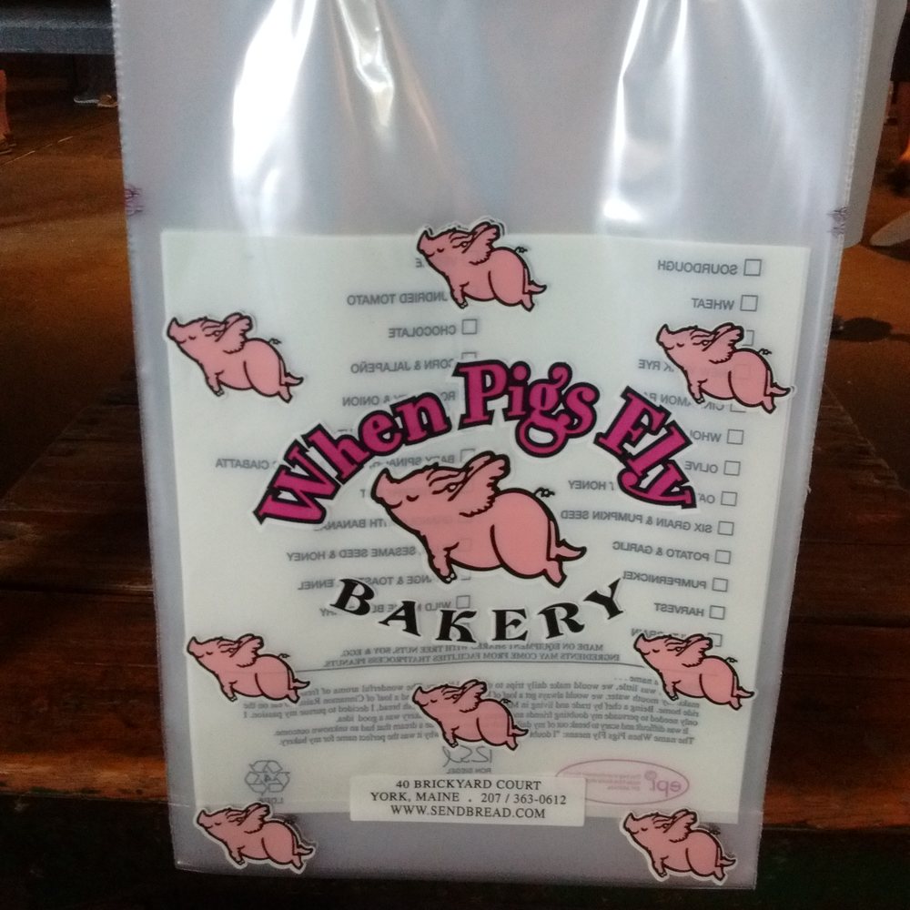 When Pigs Fly Company Store - Bread bags. - Bakeries Near Me - Kittery, Maine When Pigs Fly Company Store - Bread bags. - Bakeries Near Me - Kittery, Maine
