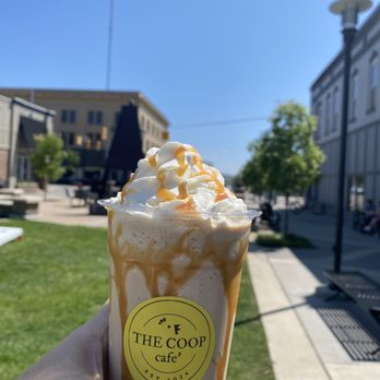 Cluck Bucket - Downtown - Caramel latte frappe - Pretzels Near Me - Ludington, Michigan Cluck Bucket - Downtown - Caramel latte frappe - Pretzels Near Me - Ludington, Michigan