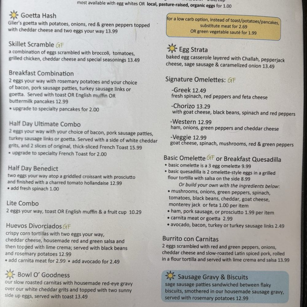 Half Day Cafe - Menu page three - Breakfast & Brunch Near Me - Mason, Ohio Half Day Cafe - Menu page three - Breakfast & Brunch Near Me - Mason, Ohio