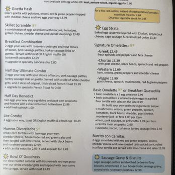 Half Day Cafe - Menu page three - Breakfast & Brunch Near Me - Mason, Ohio