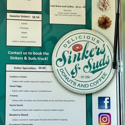 Sinkers & Suds - Menu in June 2024