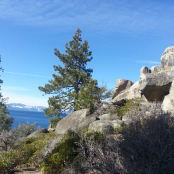 Logan Shoals Vista Point - Feb 2014. To the left of these boulders, hike down the trail for more awesome views - Parks Near Me - Zephyr Cove, Nevada
