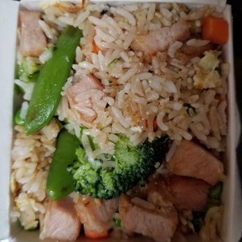 Lin Jia Asian Kitchen - The Monk's Fried Rice with added pork. - Asian Fusion Near Me - Oakland, California