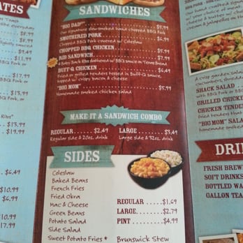 Shane's Rib Shack - Menu - Barbeque Near Me - Evans, Georgia