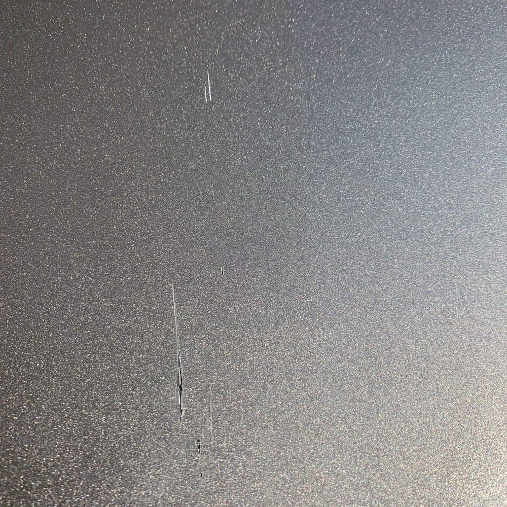 Scratches from the shammy. Metal hit my car. Scratches from the shammy. Metal hit my car.