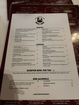 Menu photo 2 Crazy Crab Providence, RI