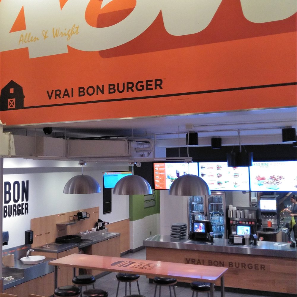 A&W - This is what you see from the entry, looking down into the dining area and the counter. - Burgers Near Me - Montreal, Quebec