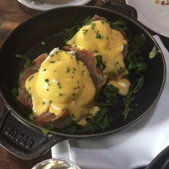 Manhattan Beach Post - The prosciutto Benedict on top of their bacon cheddar biscuits. Best Benedict around. - New American Near Me - Manhattan Beach, California