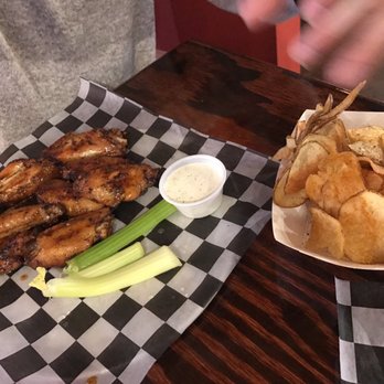 The Boondocks - Jerk wings with homemade chips - American Near Me - Anderson, South Carolina