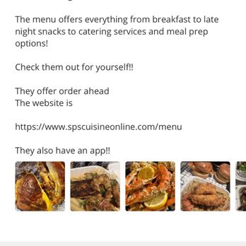 SP's Cuisine - Initial review on their previous Yelp account - Seafood Near Me - Clinton, Maryland SP's Cuisine - Initial review on their previous Yelp account - Seafood Near Me - Clinton, Maryland