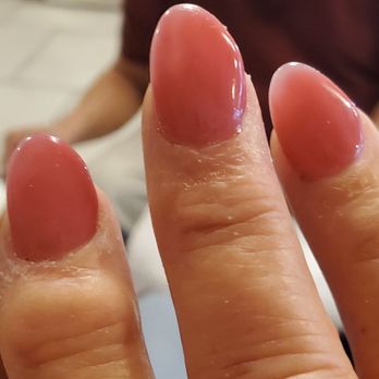 Five Star Nails & Spa - Nails before and after they...fixed them...they are worse if possible. - Nail Salons Near Me - Oak Ridge, Tennessee