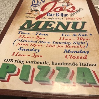 Li'l Jo's BBQ - Front of Menu - Barbeque Near Me - Maynardville, Tennessee