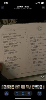 Menu photo 1 The Revere Room Montecito, CA Menu photo 1 The Revere Room Montecito, CA