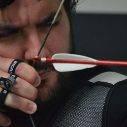 Guillermo (an owner of Philly archery) at full draw