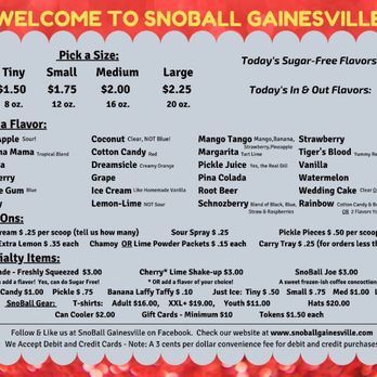 SnoBall Gainesville - Menu - Shaved Ice Near Me - Gainesville, Texas SnoBall Gainesville - Menu - Shaved Ice Near Me - Gainesville, Texas
