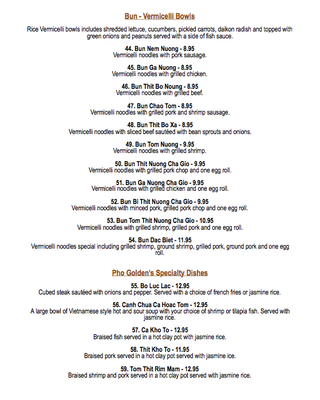 Menu photo 6 Pho Golden Niagara Falls, NY