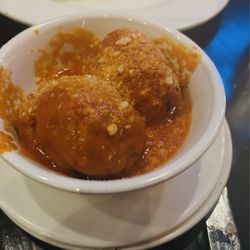Abatino's Pizza & Pasta - Meatball side- two huge ones!