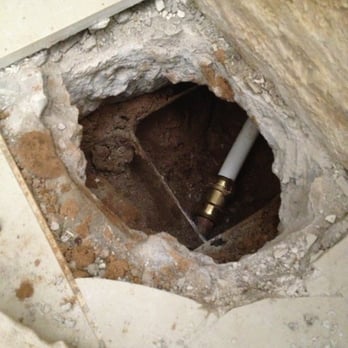 Pipe Down Slab Leak Repair - My hole in the living room :( - Plumbing Near Me - Edmond, Oklahoma