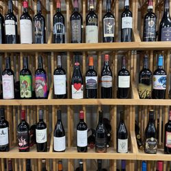 Some Red Wine Selections in the Wine Room