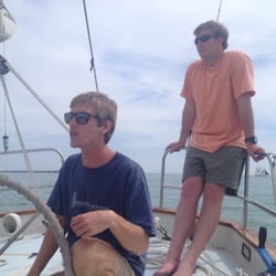Sailing South Watersports - Captain Chandler & Mate Matt telling us info on the area.