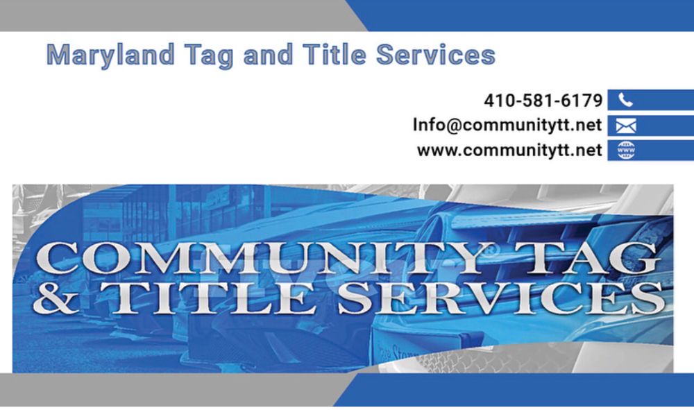 COMMUNITY TAG & TITLE SERVICES Notaries 10902 Reisterstown Road