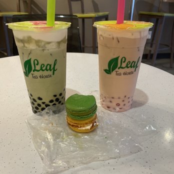 Leaf Tea House - Macha milk tea and Rose milk tea bubble tea. Macha and creme Brulé - Coffee & Tea Near Me - Fayetteville, Arkansas Leaf Tea House - Macha milk tea and Rose milk tea bubble tea. Macha and creme Brulé - Coffee & Tea Near Me - Fayetteville, Arkansas